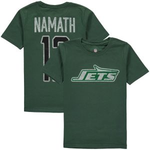 Joe Namath New York Jets Youth Retired Player Vintage Name & Number T-Shirt